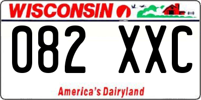 WI license plate 082XXC