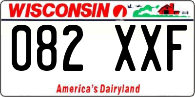 WI license plate 082XXF
