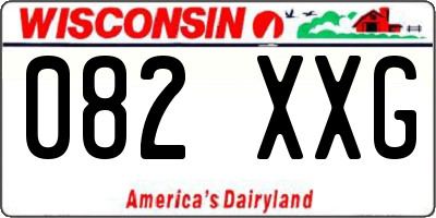 WI license plate 082XXG