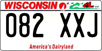 WI license plate 082XXJ