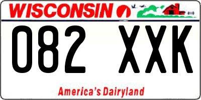 WI license plate 082XXK