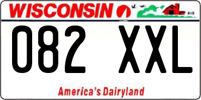 WI license plate 082XXL
