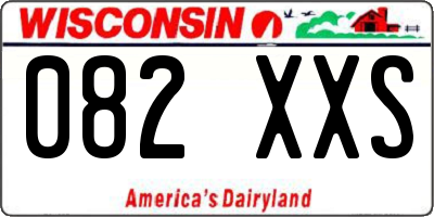 WI license plate 082XXS