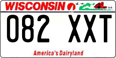 WI license plate 082XXT