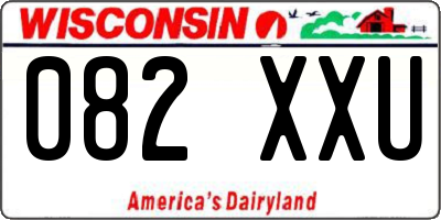 WI license plate 082XXU