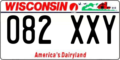 WI license plate 082XXY