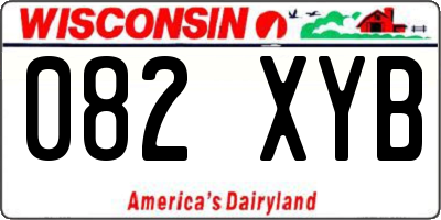WI license plate 082XYB