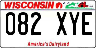 WI license plate 082XYE