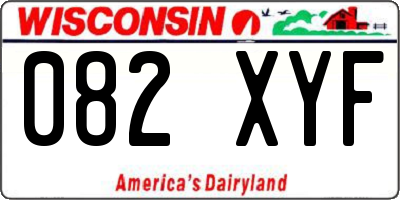 WI license plate 082XYF