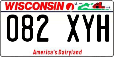WI license plate 082XYH