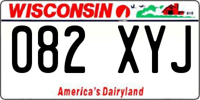 WI license plate 082XYJ