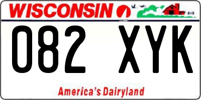 WI license plate 082XYK
