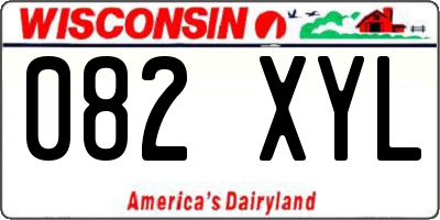 WI license plate 082XYL