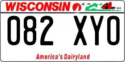 WI license plate 082XYO