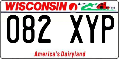 WI license plate 082XYP