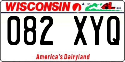 WI license plate 082XYQ