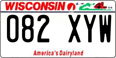 WI license plate 082XYW