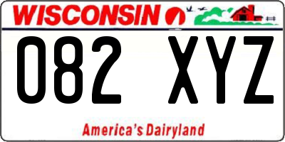 WI license plate 082XYZ