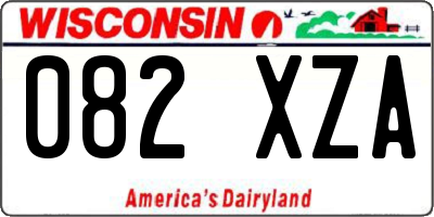 WI license plate 082XZA
