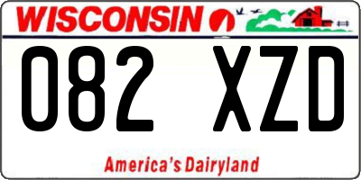 WI license plate 082XZD