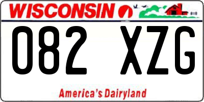 WI license plate 082XZG