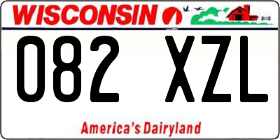 WI license plate 082XZL