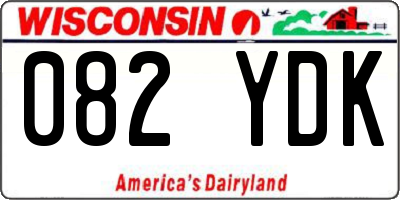 WI license plate 082YDK
