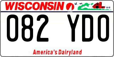 WI license plate 082YDO