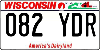 WI license plate 082YDR