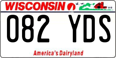 WI license plate 082YDS