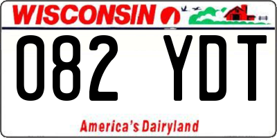 WI license plate 082YDT
