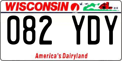 WI license plate 082YDY