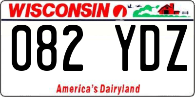 WI license plate 082YDZ