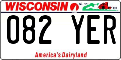 WI license plate 082YER