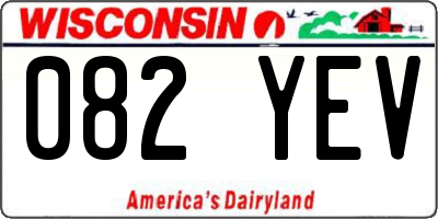 WI license plate 082YEV