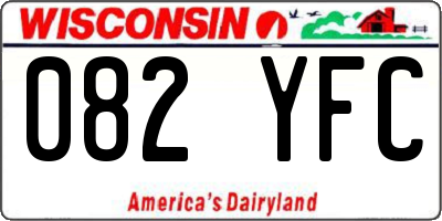 WI license plate 082YFC