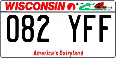 WI license plate 082YFF