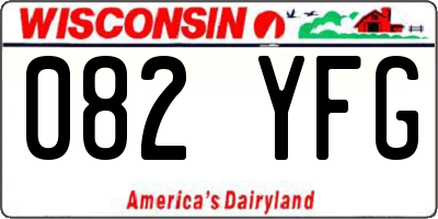 WI license plate 082YFG