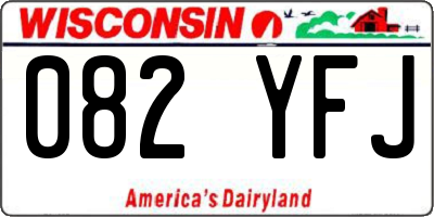 WI license plate 082YFJ