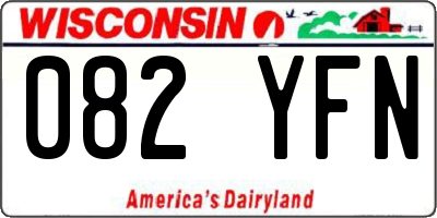 WI license plate 082YFN