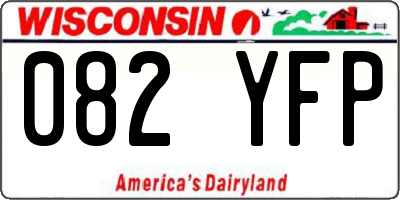 WI license plate 082YFP