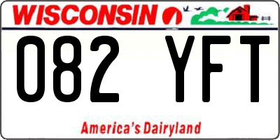 WI license plate 082YFT