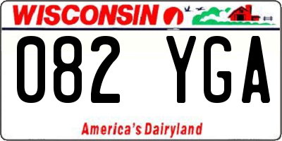 WI license plate 082YGA