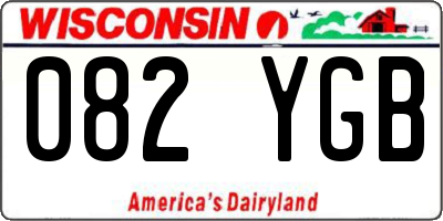 WI license plate 082YGB