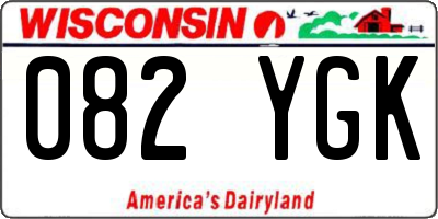 WI license plate 082YGK