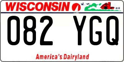 WI license plate 082YGQ