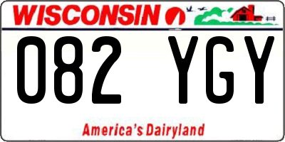 WI license plate 082YGY