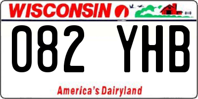 WI license plate 082YHB