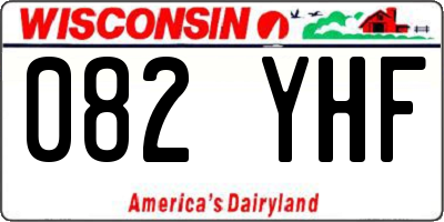 WI license plate 082YHF