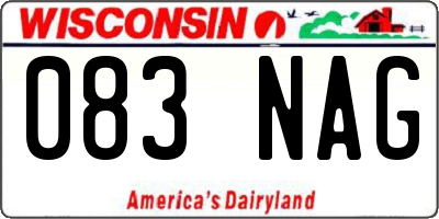 WI license plate 083NAG